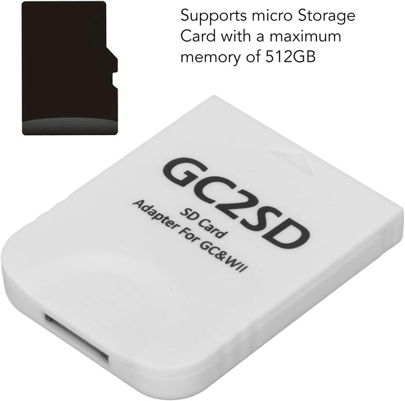 Zopsc محول بطاقة التخزين، محول بطاقة GC2SD لقارئ البطاقات لأجهزة التحكم، توصيل وتشغيل. (أبيض) - Image 2